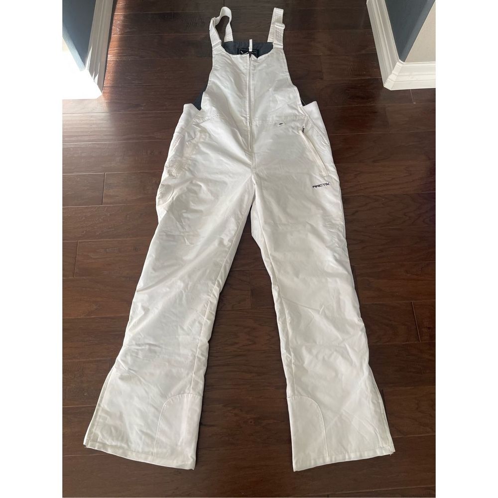 Arctix All White Snow Bibs Snowboarding Skiing
